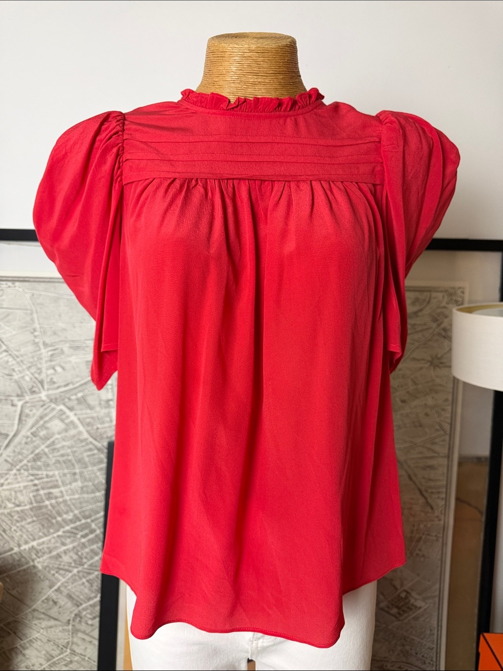 Ulla Johnson
Silk Short Sleeve Blouse
Red | Size: M | US 6